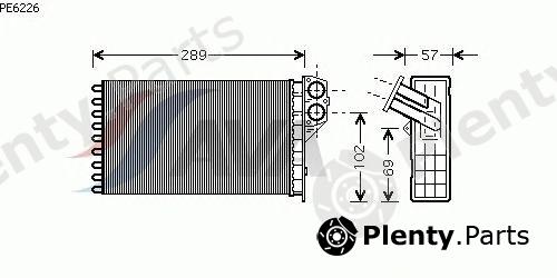  AVA QUALITY COOLING part PE6226 Heat Exchanger, interior heating