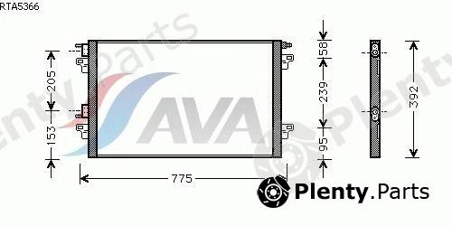  AVA QUALITY COOLING part RTA5366 Condenser, air conditioning