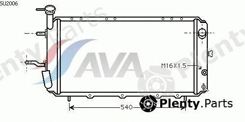  AVA QUALITY COOLING part SU2006 Radiator, engine cooling