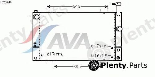  AVA QUALITY COOLING part TO2494 Radiator, engine cooling