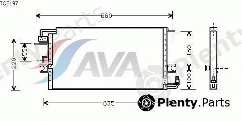  AVA QUALITY COOLING part TO5197 Condenser, air conditioning