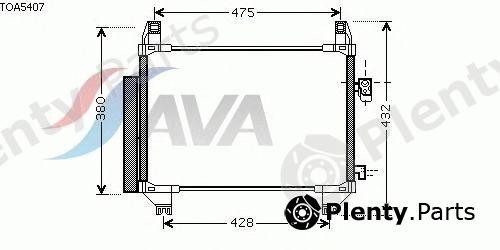  AVA QUALITY COOLING part TOA5407 Condenser, air conditioning