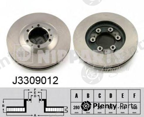  NIPPARTS part J3309012 Brake Disc