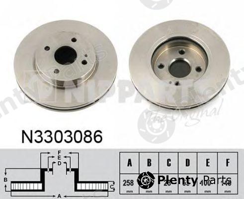  NIPPARTS part N3303086 Brake Disc