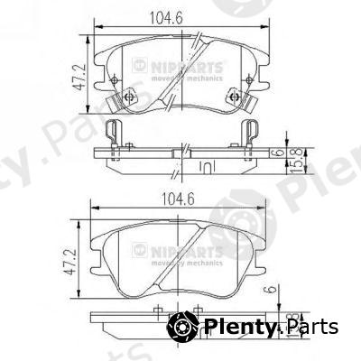  NIPPARTS part J3600540 Brake Pad Set, disc brake