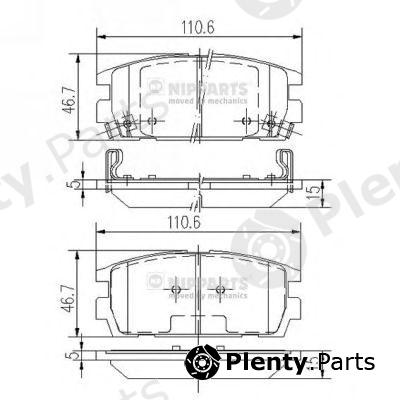  NIPPARTS part J3610511 Brake Pad Set, disc brake