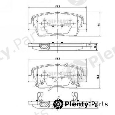  NIPPARTS part N3610312 Brake Pad Set, disc brake