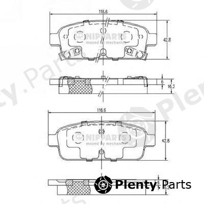  NIPPARTS part N3610906 Brake Pad Set, disc brake