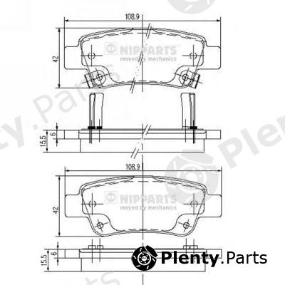  NIPPARTS part N3614019 Brake Pad Set, disc brake