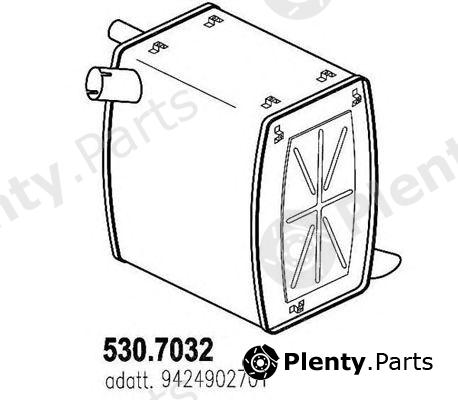  ASSO part 530.7032 (5307032) Middle-/End Silencer