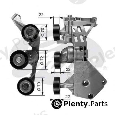  GATES part T38465 Tensioner Pulley, v-ribbed belt