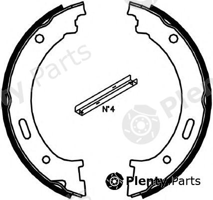  FERODO part FSB4058 Brake Shoe Set, parking brake