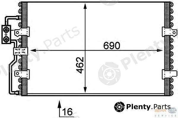  HELLA part 8FC351035-421 (8FC351035421) Condenser, air conditioning
