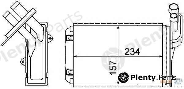  HELLA part 8FH351311-631 (8FH351311631) Heat Exchanger, interior heating