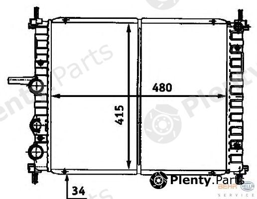  HELLA part 8MK376718-191 (8MK376718191) Radiator, engine cooling