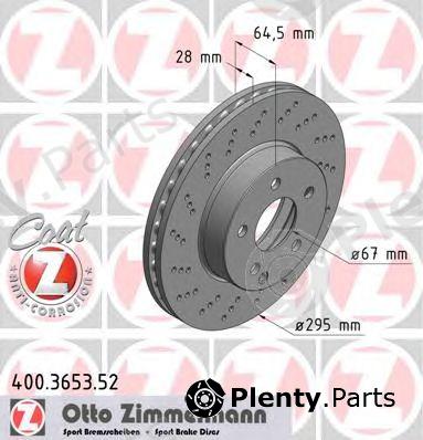  ZIMMERMANN part 400365352 Brake Disc