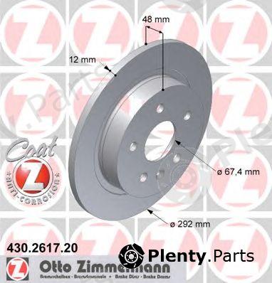 ZIMMERMANN part 430.2617.20 (430261720) Brake Disc