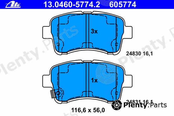  ATE part 13.0460-5774.2 (13046057742) Brake Pad Set, disc brake