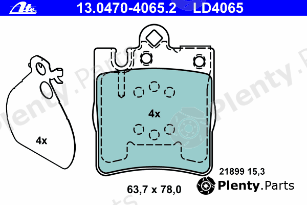  ATE part 13.0470-4065.2 (13047040652) Brake Pad Set, disc brake