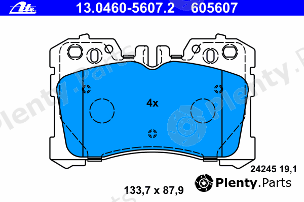  ATE part 13.0460-5607.2 (13046056072) Brake Pad Set, disc brake