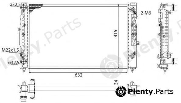  MAGNETI MARELLI part 350213739003 Radiator, engine cooling