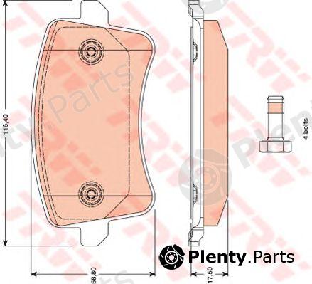  TRW part GDB1765 Brake Pad Set, disc brake