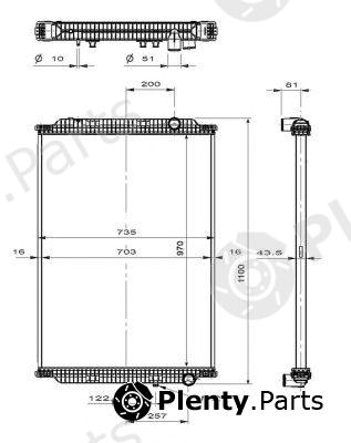  NRF part 519564 Radiator, engine cooling