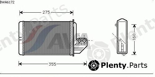  AVA QUALITY COOLING part BWA6172 Heat Exchanger, interior heating