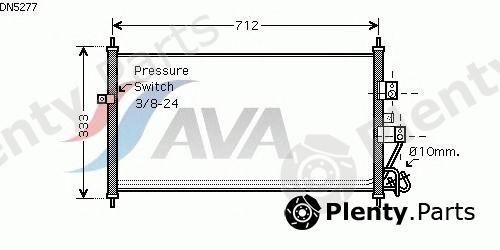  AVA QUALITY COOLING part DN5277 Condenser, air conditioning