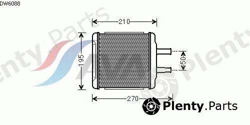  AVA QUALITY COOLING part DW6088 Heat Exchanger, interior heating