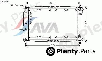  AVA QUALITY COOLING part DWA2067 Radiator, engine cooling