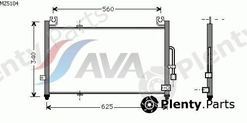  AVA QUALITY COOLING part MZ5104 Condenser, air conditioning