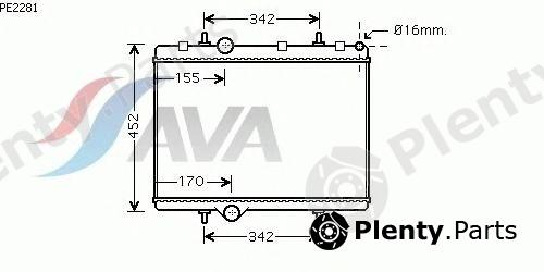  AVA QUALITY COOLING part PE2281 Radiator, engine cooling