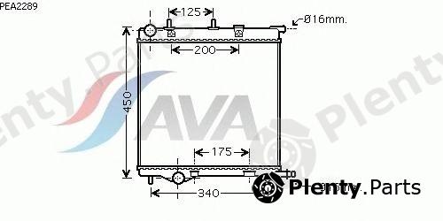  AVA QUALITY COOLING part PEA2289 Radiator, engine cooling