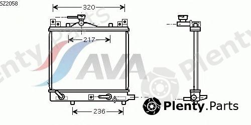  AVA QUALITY COOLING part SZ2058 Radiator, engine cooling