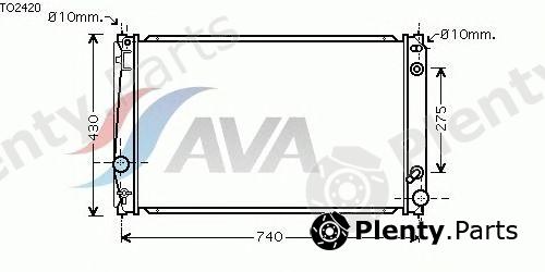  AVA QUALITY COOLING part TO2420 Radiator, engine cooling