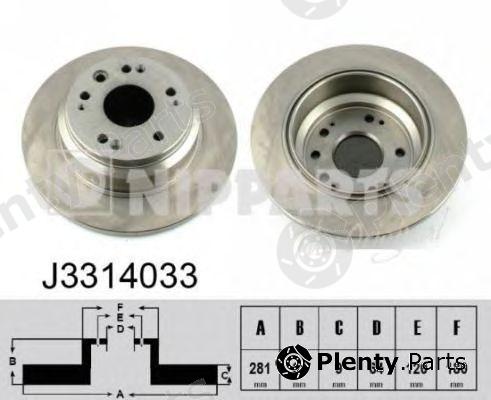  NIPPARTS part J3314033 Brake Disc