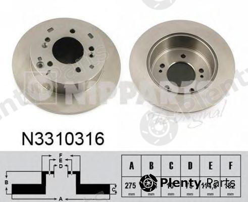  NIPPARTS part N3310316 Brake Disc