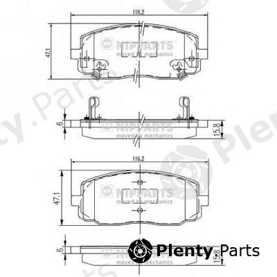 NIPPARTS part J3600323 Brake Pad Set, disc brake