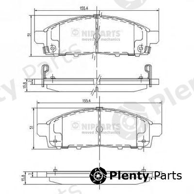  NIPPARTS part J3605050 Brake Pad Set, disc brake