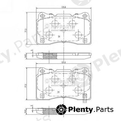  NIPPARTS part N3607021 Brake Pad Set, disc brake