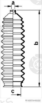  HERTH+BUSS JAKOPARTS part J4103012 Bellow Set, steering
