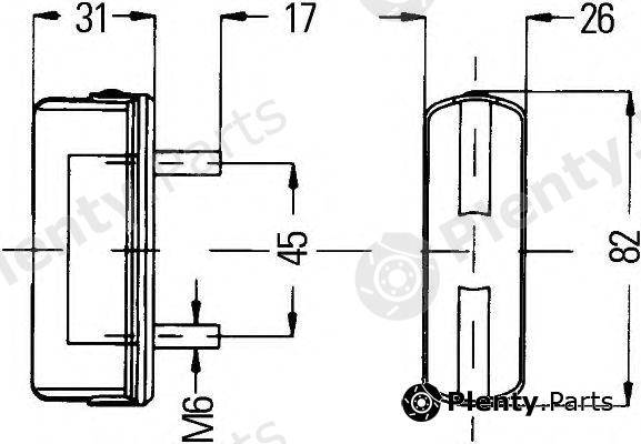  HELLA part 2KA997011-021 (2KA997011021) Licence Plate Light