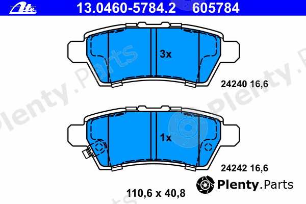  ATE part 13.0460-5784.2 (13046057842) Brake Pad Set, disc brake