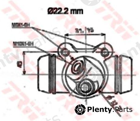  TRW part BWH137 Wheel Brake Cylinder