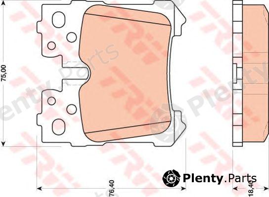  TRW part GDB3475 Brake Pad Set, disc brake
