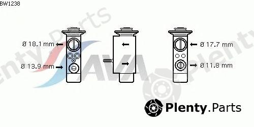  AVA QUALITY COOLING part BW1238 Expansion Valve, air conditioning