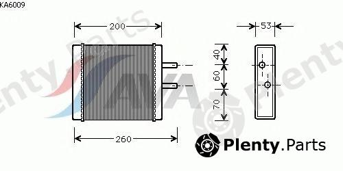  AVA QUALITY COOLING part KA6009 Heat Exchanger, interior heating