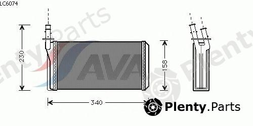  AVA QUALITY COOLING part LC6074 Heat Exchanger, interior heating