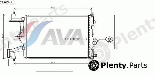  AVA QUALITY COOLING part OLA2485 Radiator, engine cooling